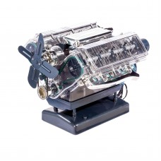 Mini V8 Engine Model Kit Simulated 8-Cylinder Engine Toy DIY Car Model Assembling Combustion Engine Learning
