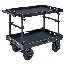 2-Tier Foldable Camera Cart Production Cart w/ 300KG Load Capacity for Film Video & Photo Production