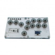 SimPlayer SP2040 12-Button Arcade Stick Fight Stick SOCD Mode w/ Screen (Transparent Gray Keycaps)