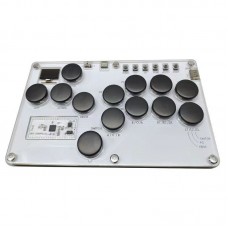 SimPlayer SP2040PLUS 13-Button Hitbox Arcade Stick SOCD 2 UP Buttons with Screen (Black Keycaps)