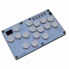 SimPlayer SP2040 M16 16-Button Hitbox Controller SOCD Arcade Stick (White Panel & White Buttons)