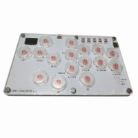 SimPlayer SP2040 M16 16-Button Hitbox Arcade Stick SOCD (White Panel & Transparent White Buttons)