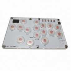 SimPlayer SP2040 M16 16-Button Hitbox Arcade Stick SOCD (White Panel & Transparent White Buttons)