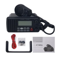 IC-M412 25W Fixed Mount VHF Marine Transceiver w/ Handheld Microphone & IPX7 Submersible Protection