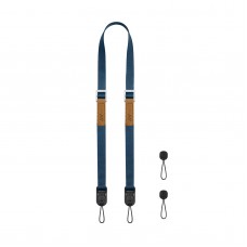 CHI Air Series Camera Strap w/ 19mm Width & 95KG Load Capacity (Deep Space Blue & Top Grain Leather)