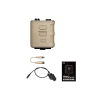 FCS V60 PTT Adapter (Tan with Cable for Motorola XTS Series) for Tactical Headset & 2 Walkie Talkies
