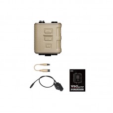 FCS V60 PTT Adapter (Tan with Cable for Motorola XTS Series) for Tactical Headset & 2 Walkie Talkies