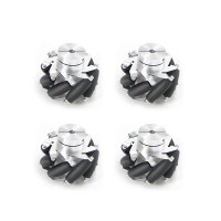4PCS Mecanum Wheel Mecanum Wheels (60mm Diameter w/ Clamp-style Fixed Coupling & 10KG Load Capacity)