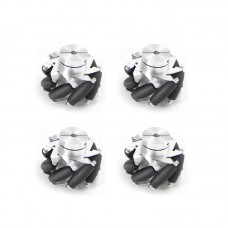 4PCS Mecanum Wheel Mecanum Wheels (60mm Diameter w/ Clamp-style Fixed Coupling & 10KG Load Capacity)