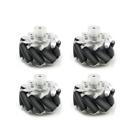 4PCS Mecanum Wheels (100mm Diameter with Keyway Setscrew Fixed Coupling and 40KG Load Capacity )