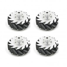 4PCS Mecanum Wheels (127mm Diameter with Keyway Setscrew Fixed Coupling and 60KG Load Capacity)
