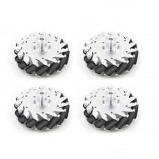 4PCS Mecanum Wheels (152mm Diameter w/ Aluminum Alloy Hub Keyway Setscrew Fixed Coupling for 60KG)