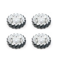 4PCS Mecanum Wheels (152mm Diameter w/ Stainless Steel Hub Keyway Setscrew Fixed Coupling for 100KG)