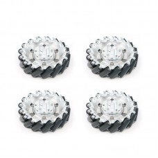 4PCS Mecanum Wheels (152mm Diameter w/ Stainless Steel Hub Keyway Setscrew Fixed Coupling for 100KG)