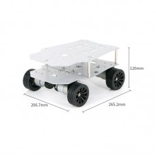 R3 Robot Chassis Kit Robot Car Chassis (4WD Chassis with Suspension) w/ 1:30 12V Motor Hall Encoder