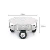 R3 Robot Chassis Kit Robot Car Chassis (Omni-Wheel Chassis) w/ 1:30 12V Motor 13PPR Hall Encoder