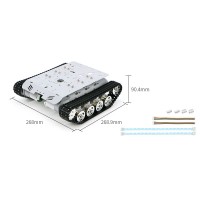 R3 Series Tracked Robot Chassis Kit Robot Car Chassis (High-End Version w/ MG540 Motor & Suspension)