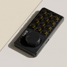 Black Shell Tactile Switch RE CNC Aluminum Alloy Keyboard 12-Key Mechanical Customized Keyboard Compatible with Windows/Mac