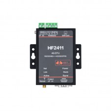 HF2411 IoT Communication DTU Module RS232/485 to 4G Data Transmission Unit with Sucker Antenna and 12V Power Adapter