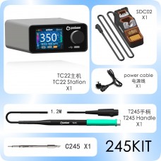 GEEBOON TC22 240W Soldering Station Kit with SDC02 Soldering Iron Stand + T245 Handle + C245 Soldering Iron Tip