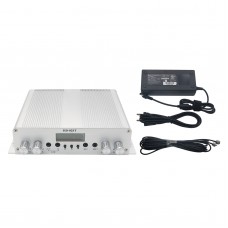 25W Professional FM Transmitter Stereo PLL Broadcast Radio Station with DC Power Supply