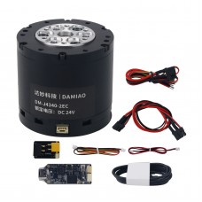 DM-J4340-2EC (24V) 9NM Joint Motor + USB to CAN Module + Power Adapter Board + Two-ended Cable