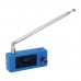 Blue Pocket-sized 0.5-108MHz SI4732 Radio RF Receiver 1.9-inch IPS Screen Support LSB USB AM FM Modes with Telescopic Antenna