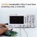 SDS1102 100MHz 1GS/s 8Bits High Resolution ADC 2-Channel Digital Oscilloscope with 7-inch LCD Support for SCPI and Labview