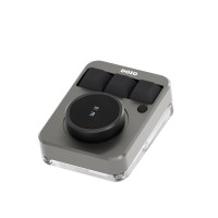 DOIO KB03B-01 3-Key Keyboard Bluetooth Keyboard Small Keyboard (Gray) with Wired & Bluetooth Modes