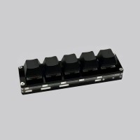 5-Key Keyboard Mini Keyboard Wired Keyboard (Black) with Type-C Ports & Kailh BOX Red Switches