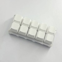 10-Key Small Keyboard Custom Keyboard (White) w/ Kailh BOX Red Switches for Bluetooth & Wired Modes