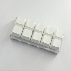 10-Key Small Keyboard Custom Keyboard (White) w/ Kailh BOX Red Switches for Bluetooth & Wired Modes