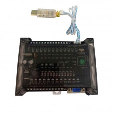 FX1N-24MT PLC 10V-28V Industrial Programmable Logic Controller Transistor Output with Programming Cable + Transparent Shell