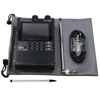 Black DP-666 High Sensitivity Full Band DSP Receiver FM/LW/MW/SW/OIRT Radio 2.8-inch IPS Touch Screen with Touch Pen