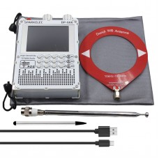 White DP-666 High Sensitivity Full Band DSP Receiver FM/LW/MW/SW/OIRT Radio with Touch Pen and Donut WB Antenna