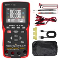 ZT-DQ01 Handheld LCR Meter Auto Recognition Digital Bridge 5-Digit Display L/C/R/Z Value Testing with 2 Kelvin Clips