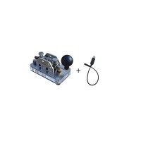 PC Practice Version Mini Portable Morse Code CW Key Shortwave Radio Telegraph Trainer Manual CW Key with Communication Cable