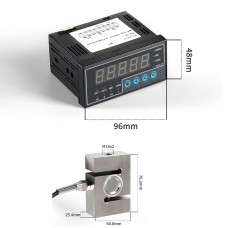 96x48mm CHB Load Cell Display + S-Shaped Load Cell Weight Sensor (0-1T) for Tension & Compression