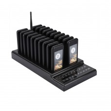 SU-68G 20-Channel Queuing Wireless Calling System Wireless Pager System w/ 20 Pagers for Coffee Shop