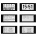 HAMGEEK RW01-BL Backlit Mini E-Ink Reader E-Book Reader (Black Panel) for Weather Clock Image Viewing Alarm TXT & EPUB Files