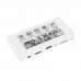 HAMGEEK RW01-BL Backlit Mini E-Ink Reader E-Book Reader (White Panel) for Weather Clock Image Viewing Alarm TXT & EPUB Files