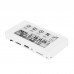 HAMGEEK RW01-BL Backlit Mini E-Ink Reader E-Book Reader (White Panel) for Weather Clock Image Viewing Alarm TXT & EPUB Files