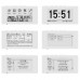 HAMGEEK RW01-BL Backlit Mini E-Ink Reader E-Book Reader (White Panel) for Weather Clock Image Viewing Alarm TXT & EPUB Files