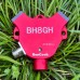 HamGeek GH-V5 V Shaped Antenna 7MHz-430MHz 200W IP68 Waterproof Balun Dipole Shortwave Antenna (Red)
