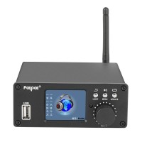 PA200 200W Stereo Power Amplifier Digital Broadcast Bluetooth5.3 Audio Decoder with 2-inch Color Screen