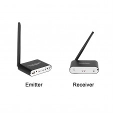 HiFi 5.8GHz RF Wireless Audio Transceiver Audio Extender 30-Meter Transmission (1 Transmitter + 1 Receiver)