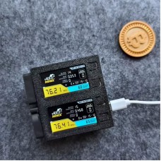 Nerdminer S19 78KH/s 2W BTC Miner Bitcoin Miner Bitcoin Lottery Miner (Black Shell) w/ Two Displays