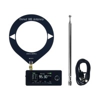 HamGeek Mini SI4732 0.5-108MHz Portable Radio LSB USB AM FM All Band Radio with Donut WB Antenna