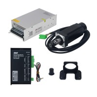 HQUDJ ER16 48V 400W Spindle Motor with High Torque + BLDC Motor Driver + 600W Power Supply + Fixture