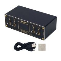 One Little Bear U6 6-Port USB Hub 6 Channels USB Switcher OLED Power Meter with Black Aluminum Shell